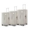 Mandotos International 2026 business travel 3-piece waterproof lightweight hard shell luggage set with wheels and handles.