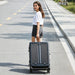 Mandotos International 2026 US Warehouse 20-24 inch zipperless aluminum frame hard shell travel suitcase with front opening design.