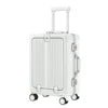 Mandotos International 2026 US Warehouse 20-24 inch zipperless aluminum frame hard shell travel suitcase with front opening design.