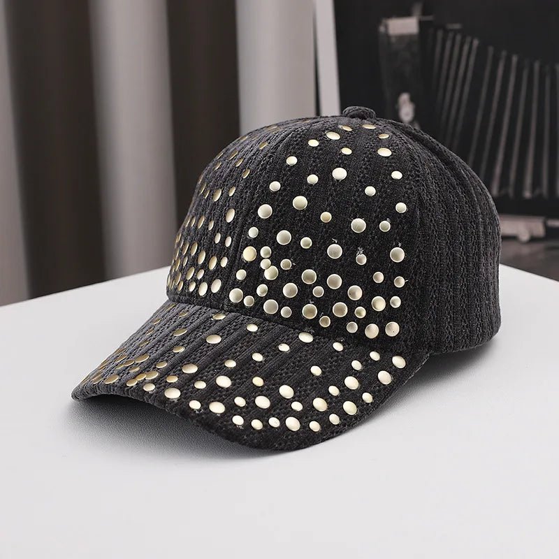 Sparkle rhinestone studded adjustable baseball cap for women and men, sport and outdoor sun hat by MANDOTOS INTERNATIONAL.