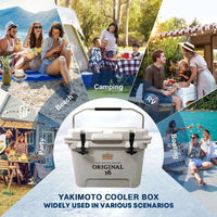 Mandotos International 20L classic rotomolded portable cooler box for travel, camping, fishing, sports, and home use.