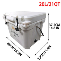 Mandotos International 20L Classic Rotomolded Portable Cooler Box for travel, camping, fishing, sports, and home use.