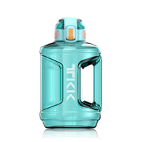 Mandotos International 2L BPA-free Tritan water bottle with custom logo and straw, ideal for gym hydration.