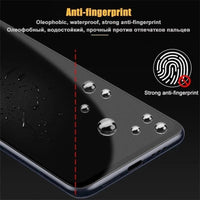 Three matte ceramic privacy screen protectors for Samsung Galaxy smartphones, anti-spy film from MANDOTOS INTERNATIONAL.