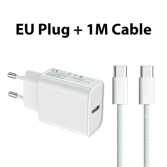 MANDOTOS International 40W PD fast charger with USB-C for iPhone 11-16 Pro Max and iPad Air, supports quick charging.