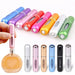 Small 5ml mini travel perfume atomizer in sleek aluminum bottle by MANDOTOS INTERNATIONAL for convenient fragrance on the go