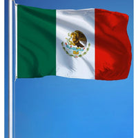 Mexico flag banner tapestry, 60x90cm and 90x150cm, featuring vibrant colors and detailed national flag design by MANDOTOS INTERNATIONAL.