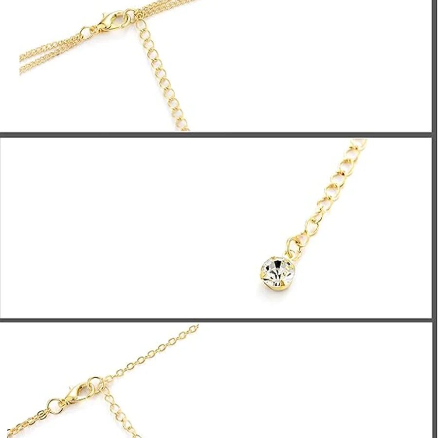 Set of 8 gold-tone body chains for women, featuring belly and waist chains, ideal for summer beach bikini or bra jewelry.