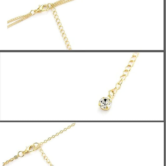 Set of 8 gold-tone body chains for women, featuring belly and waist chains, ideal for summer beach bikini or bra jewelry.