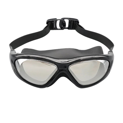 Clear lens adult swim goggles with no leak design, lightweight frame, suitable for women, by MANDOTOS INTERNATIONAL.