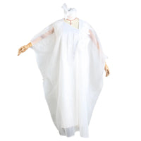 White African women's abaya with embroidery, plus size elegant party and church dress, featuring flowing fabric and intricate details.