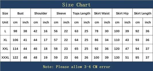 Mandotos International African 2-piece women’s outfit with dashiki top and skirt, plus size gown for wedding or party occasions.