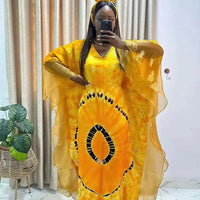 African Dashiki Ankara maxi dress for women, traditional long dress with vibrant patterns, by MANDOTOS INTERNATIONAL.