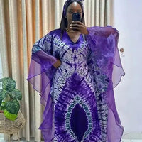 African Dashiki Ankara maxi dress for women, traditional long dress with vibrant patterns, by MANDOTOS INTERNATIONAL.