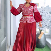 African dresses for women by MANDOTOS INTERNATIONAL, featuring plus-size sequin evening gowns, dashiki and Ankara outfits, long party dresses.