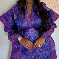 Mandotos International African women’s traditional dress, colorful dashiki and Ankara gown with long, flowing maxi style.