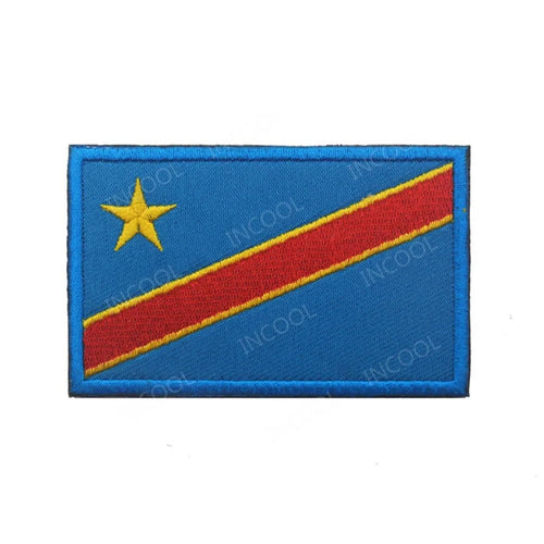 Embroidery patches of African flags and badges featuring Morocco, Nigeria, Gabon, Libya, and Namibia by MANDOTOS INTERNATIONAL.