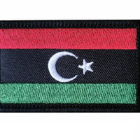 Embroidery patches featuring African flags and badges of Morocco, Nigeria, Gabon, Libya, and Namibia by MANDOTOS INTERNATIONAL.