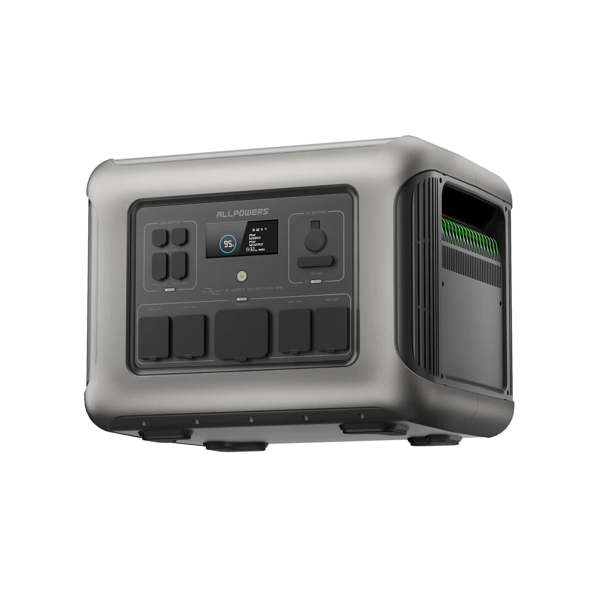 MANDOTOS INTERNATIONAL ALLPOWERS R600 portable power station with 299Wh LiFeP04 battery and two 600W AC outlets.