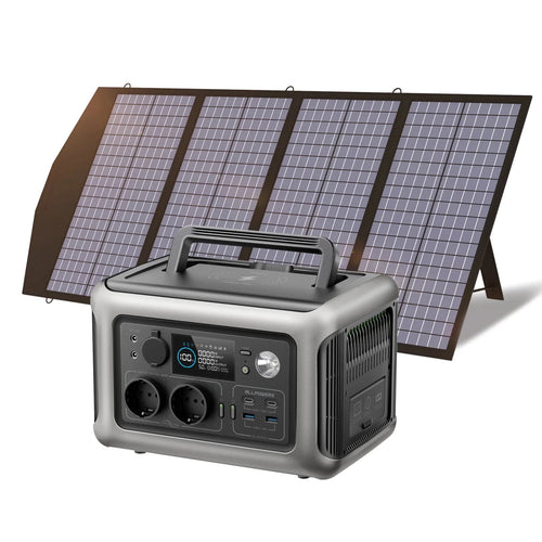 MANDOTOS INTERNATIONAL ALLPOWERS R600 portable powerstation with 299Wh LiFePO4 battery and 600W output, shown in a sleek design.
