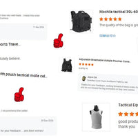Mandotos International nylon tactical backpack with multiple compartments, durable outdoor design, suitable for travel, hiking, and sports.