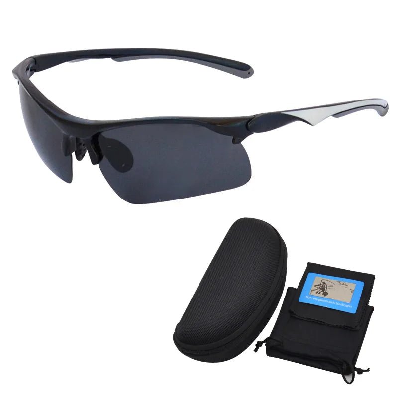 Mandotos International Anlorr polarized sport sunglasses for men, cycling and bike riding sun glasses with sporty frame and tinted lenses.