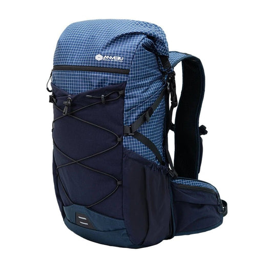 Mandotos International ANMEILU large nylon backpack with multiple compartments, ideal for mountain camping, travel, and hiking.