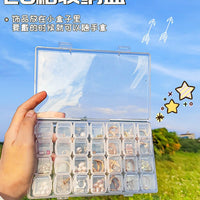 Mandotos International anti-oxidation multi-compartment jewelry storage box with organized sections for necklaces, rings, and earrings.
