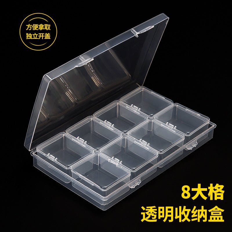 Mandotos International anti-oxidation multi-compartment jewelry storage box with organized sections for rings, necklaces, and earrings.