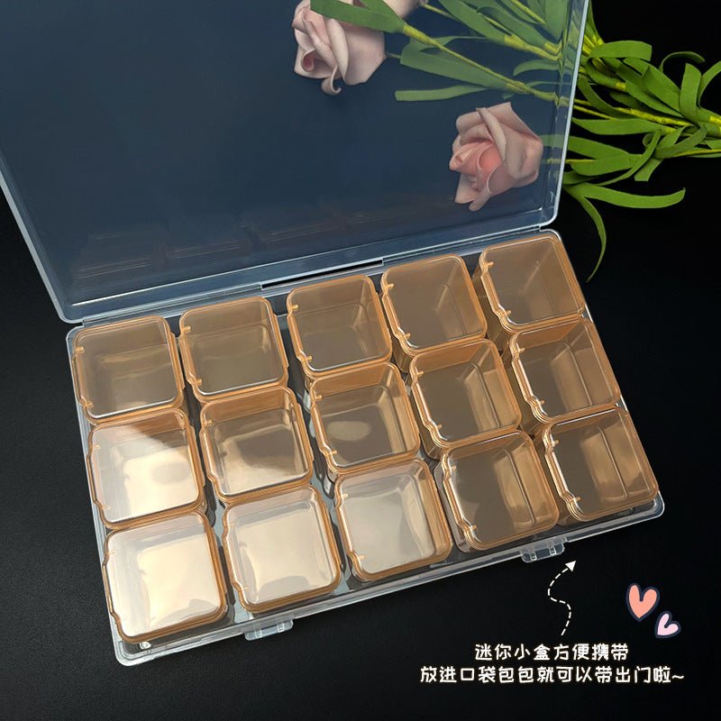 Mandotos International anti-oxidation multi-compartment jewelry storage box with organized sections for rings, necklaces, and earrings.