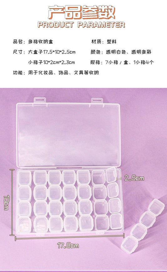 Mandotos International anti-oxidation multi-compartment jewelry storage box with organized sections for jewelry and accessories.