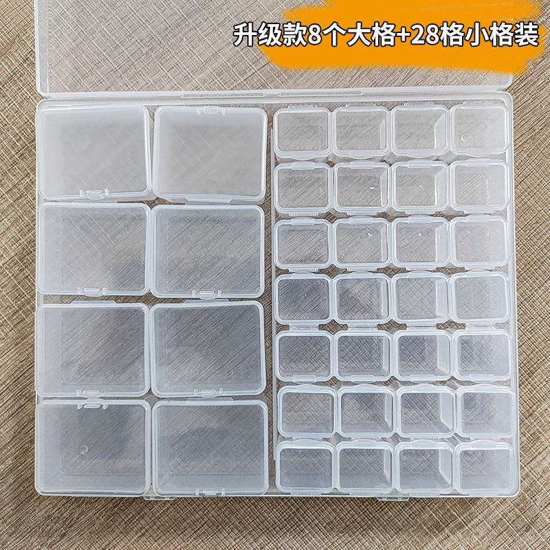 Mandotos International anti-oxidation multi-compartment jewelry storage box with organized sections for rings, necklaces, and earrings.