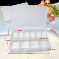 Mandotos International anti-oxidation multi-compartment jewelry storage box with various sections for organizing necklaces, rings, and earrings.