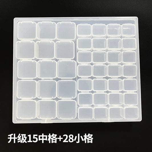 Mandotos International anti-oxidation multi-compartment jewelry storage box with organized sections for jewelry protection.