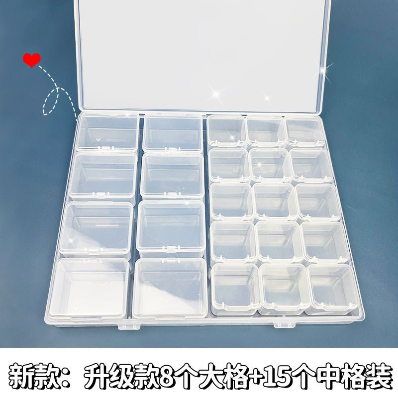 Mandotos International anti-oxidation multi-compartment jewelry storage box with organized compartments for jewelry.