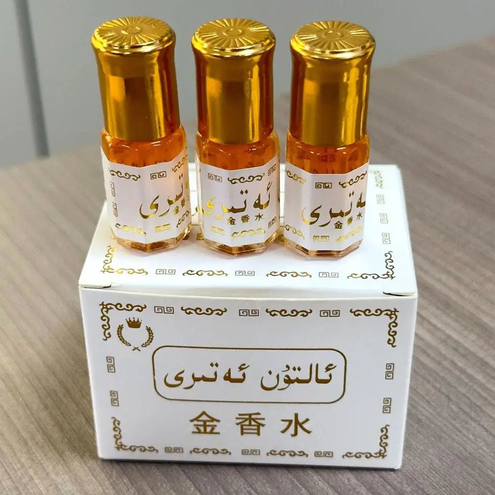 Mandotos International Arabian Gold perfume roll-on for unisex, featuring a sleek bottle and long-lasting scent.