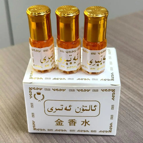 Mandotos International Arabian Gold perfume roll-on for unisex, featuring a sleek bottle and long-lasting scent.