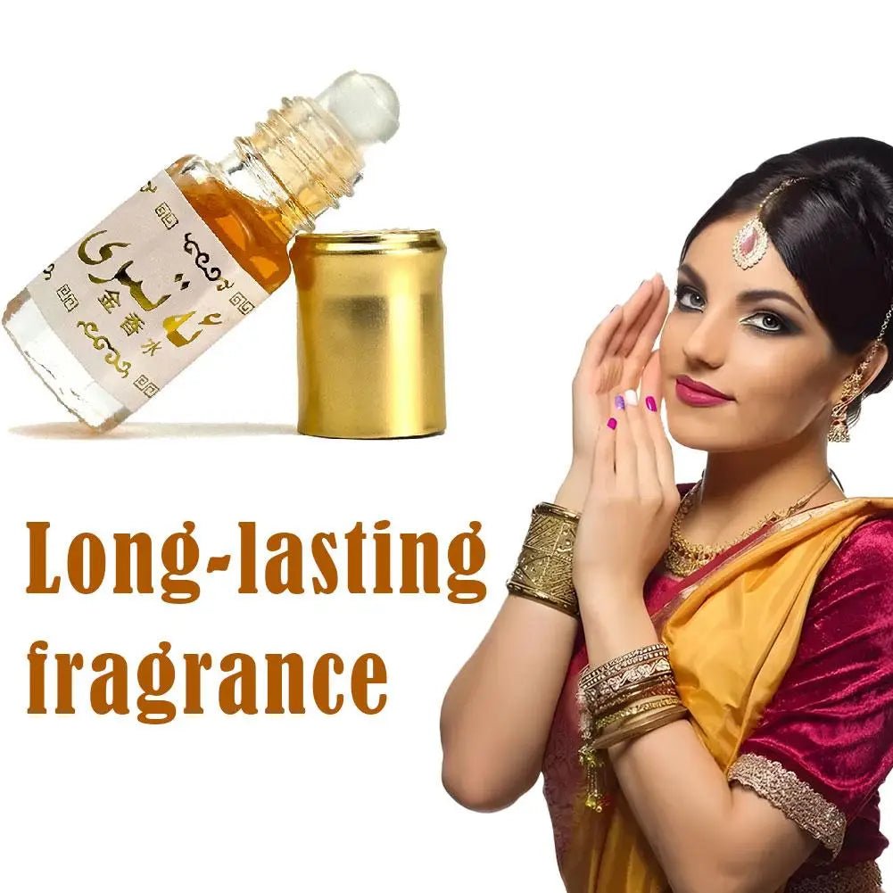 Mandotos International Arabian Gold perfume roll-on for unisex, featuring a long-lasting, luxurious scent in a sleek bottle.