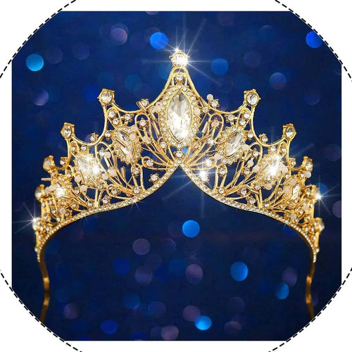 Mandotos International Baroque Rhinestone Bridal Tiara with intricate floral design and sparkling rhinestones for wedding elegance.