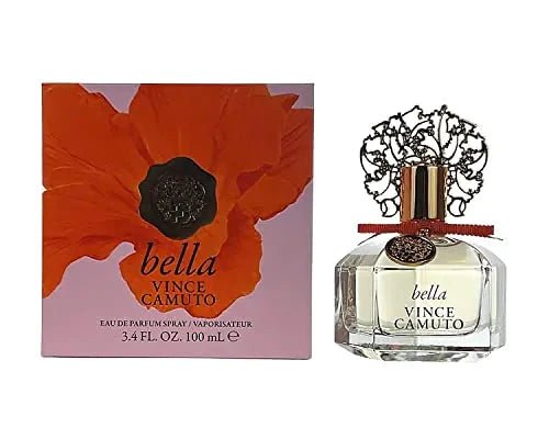 Bella Essence by Vince Camuto women's perfume bottle, featuring elegant packaging and floral scent details.
