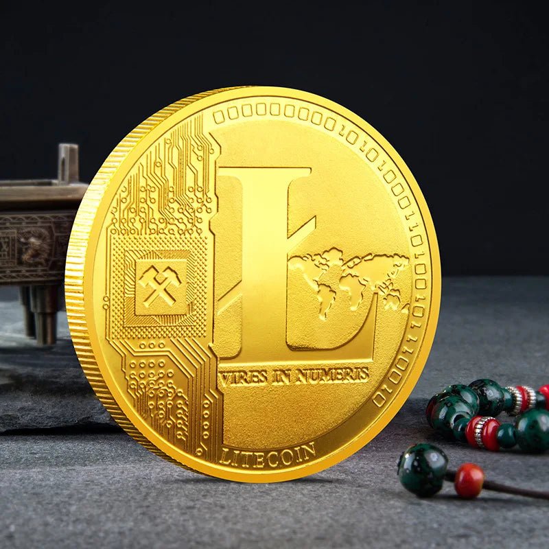 Mandotos International Bitcoin BTC ETH ADA XLM SHIB DOGE XRP SOL DOT LINK LTC UNI metal crypto currency coin collection in plastic case