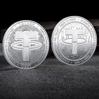 Mandotos International crypto coin collection featuring Bitcoin, Ethereum, ADA, Shiba Inu, Dogecoin, XRP, and more in a plastic case.
