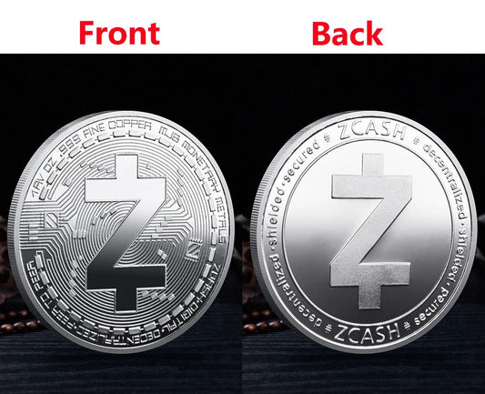 Mandotos International collection of physical metal crypto coins including Bitcoin, Ethereum, Dogecoin, and more in a plastic case.