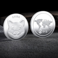 Mandotos International metal crypto currency coin collection featuring Bitcoin, Ethereum, Dogecoin, and more in a plastic case.