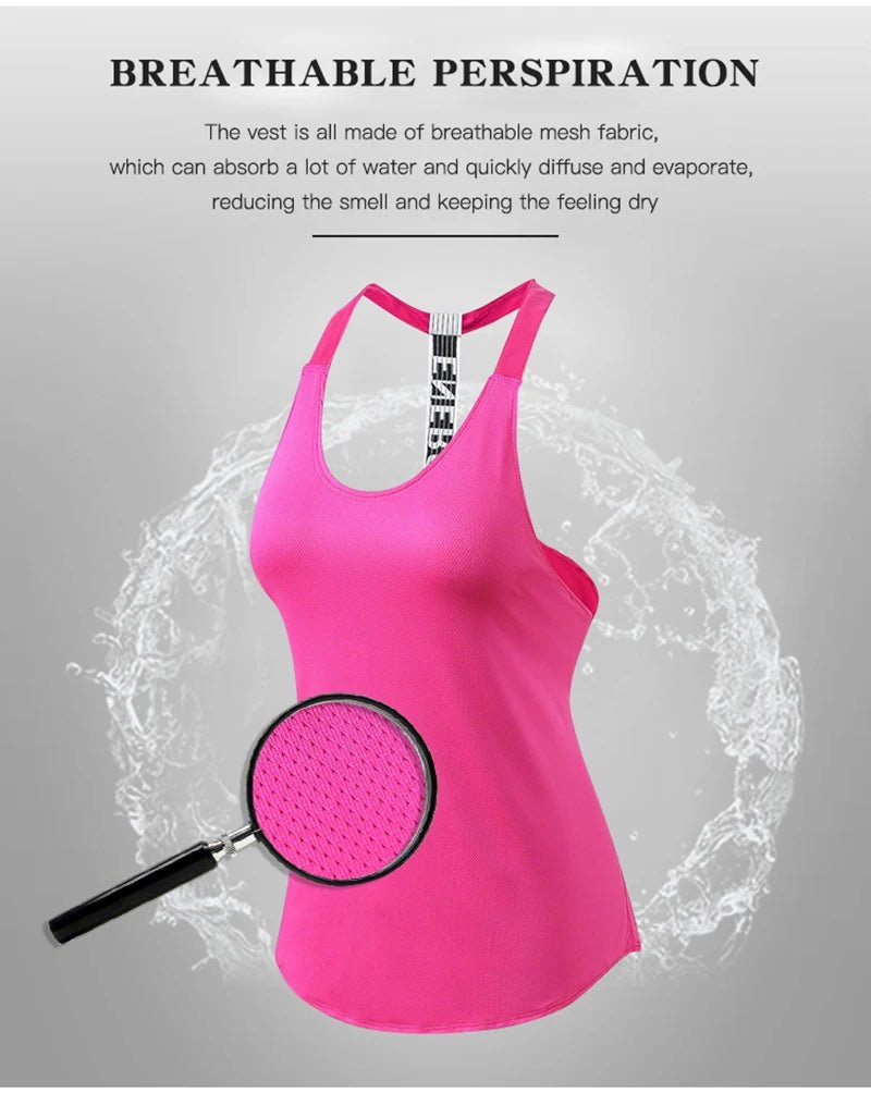 Black sleeveless yoga top for women by Mandotos International, backless fitness shirt with a comfortable fit and breathable fabric.