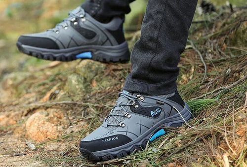 Mandotos International men's winter snow boots, waterproof leather hiking boots, outdoor work shoes, size 39-47.