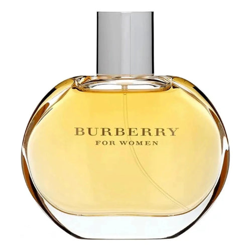 Mandotos International Burberry Classic Femme Perfume 3.3 oz bottle with elegant packaging and floral accents.