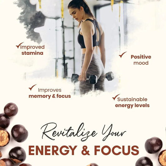 Mandotos International caffeine pills, energy gel, and gummies for a quick boost, featuring 60 pills in a convenient pack.