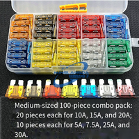 Mandotos International 100-piece car protection fuse kit with various fuses for automotive safety and electrical repair.