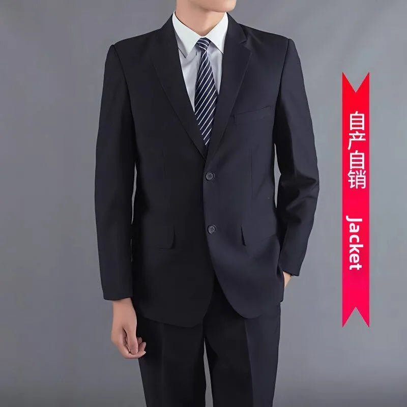 Mandotos International men's casual two-piece suit featuring a youthful style, cotton fabric, suitable for spring, summer, and autumn.